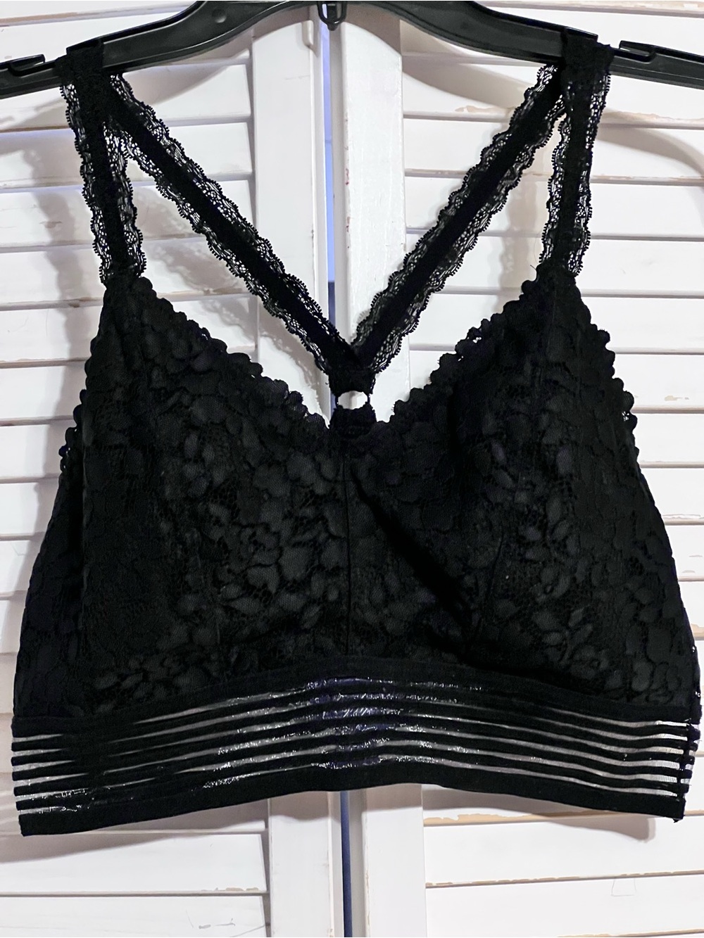 Daytrip Black Lace Bralette with Elastic No Slip Band - Women Intimate Cover